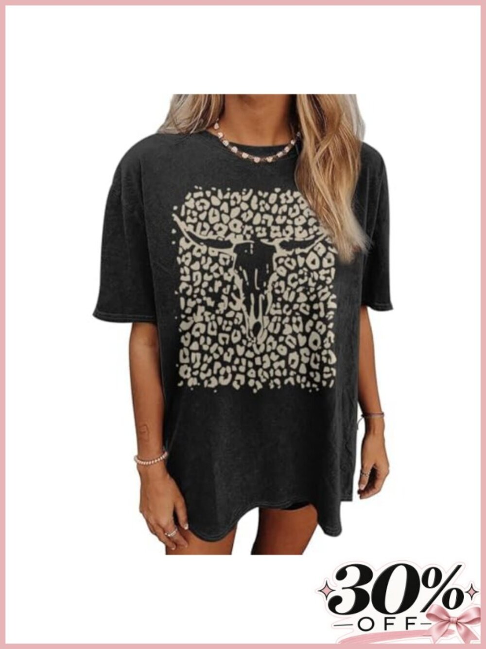 Western Cow Skull Graphic Tee